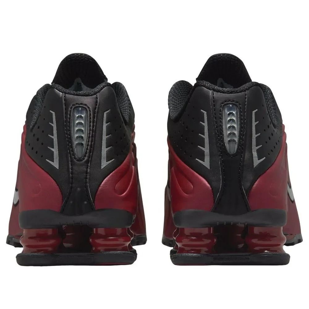 Nike Shox R4 Black Team Red Metallic Silver AR3565-009 Women’s Size 10 Men’s 8.5